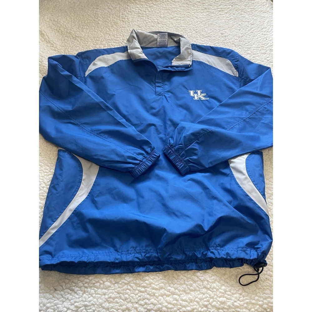 NCAA Kentucky Wildcats Vtg 1/4 Zip Pullover Windbreaker Jacket Men's Medium